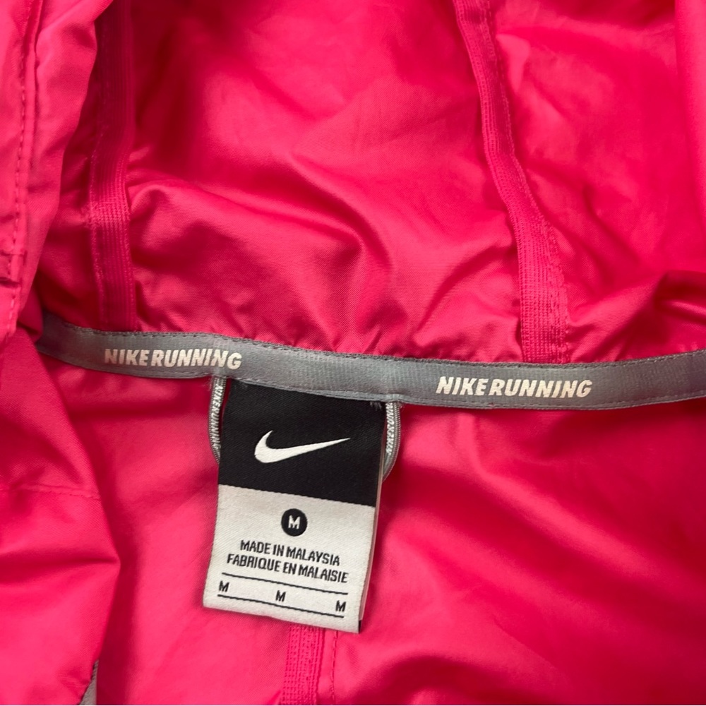 Nike women’s pink black running windbreaker M L20-10 - Picture 2 of 5
